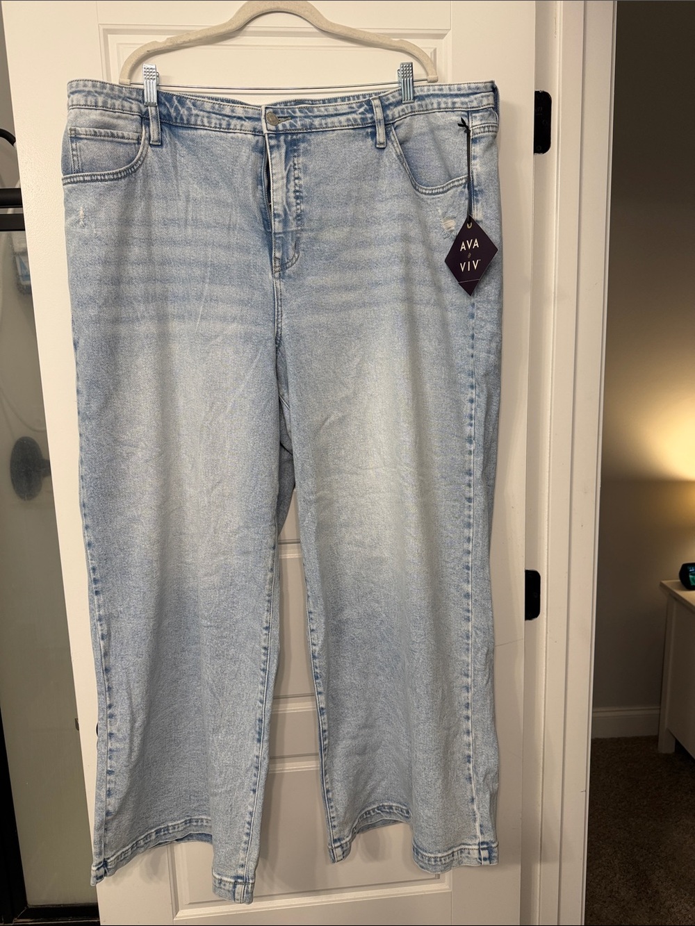 Ava & Viv Light Wash Wide-Leg Jeans